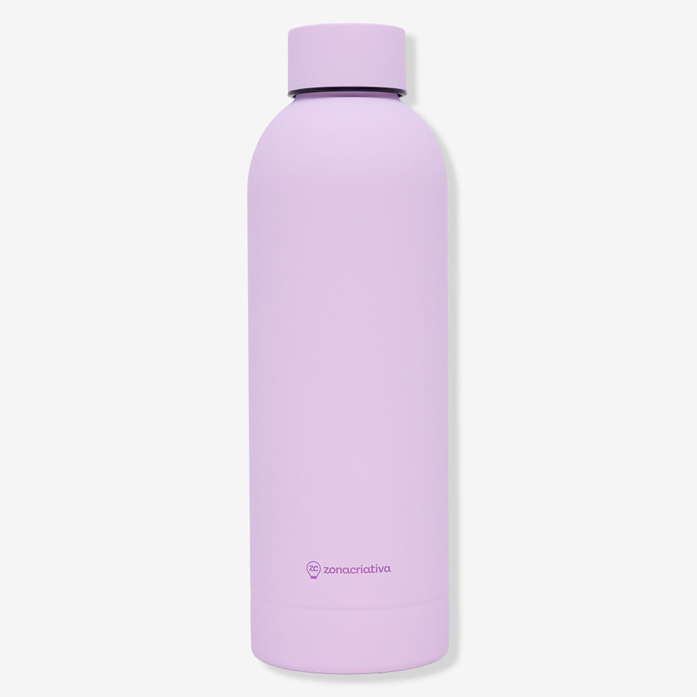Garrafa Térmica Max Emborrachada 500ml Lilás Zonacriativa