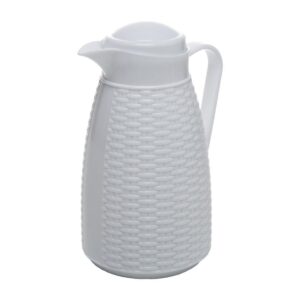 Garrafa Térmica New Rattan 400ml Branca Plástico Wolff