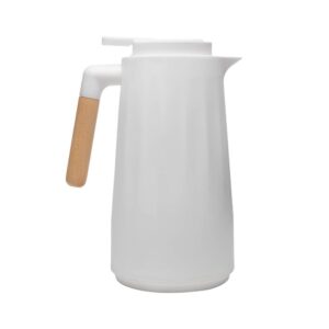 Garrafa Térmica New Unique 1L Branca Plástico Lyor para Café Chá Água