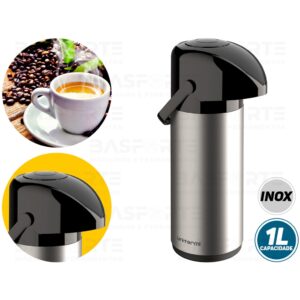 Garrafa Térmica Para Café Inox 600ml 1L 1.8L Unitermi Chá Águe Quente