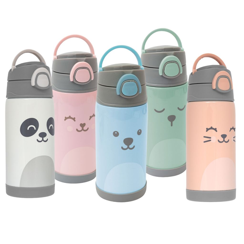 Garrafa Térmica Parede Dupla 400ml 15x25cm 3+ Meses Da Buba Zoo