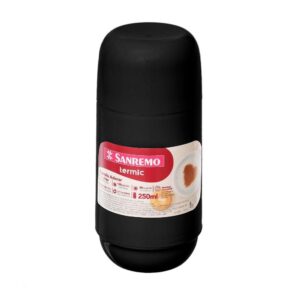 Garrafa Térmica Plástica Adorar Preta 250ml Termic Sanremo