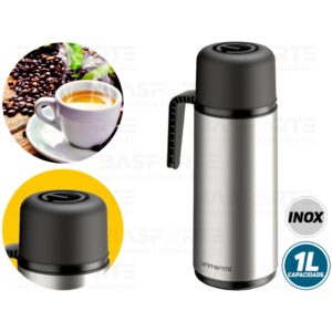 Garrafa Térmica Roma 1 Litro Inox Unitermi P Café Chá Chimarrão Água