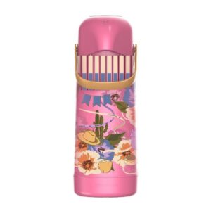 Garrafa Térmica Termolar Magic Pump Bomba de Pressão, Rosa Decorada