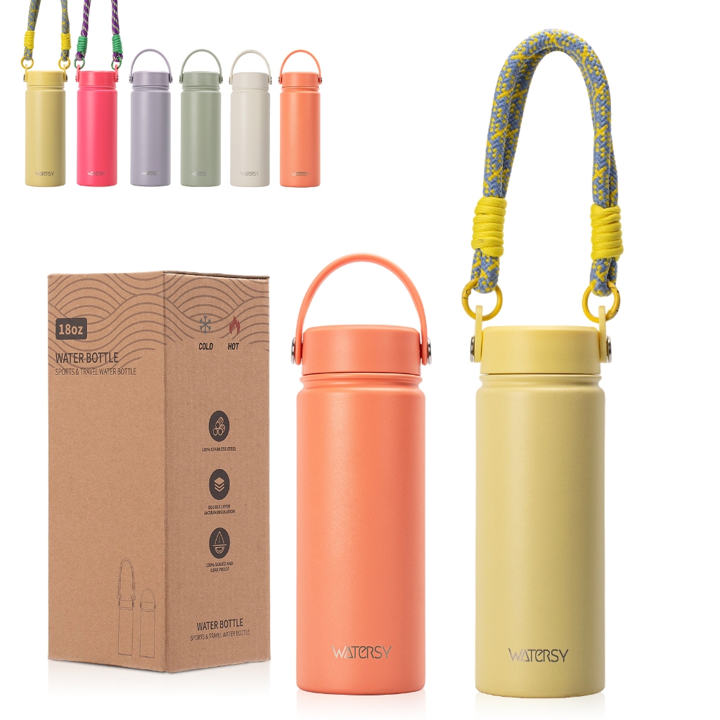Garrafa Térmica Watersy 532ml Aço Inoxidável, Quente Frio por Horas — Cozinha e Utensílios