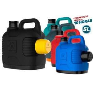 Garrafão Botijão Garrafa Térmica 5 Litros Galão Para Água Gelada Café