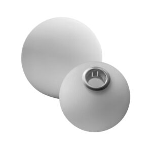 Globo De Vidro Rosca 10 cm Fosco branco Leitoso e Esfera Para