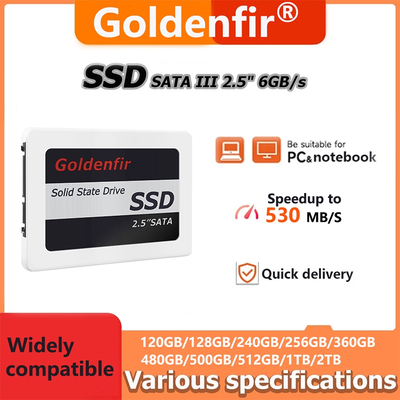 Goldenfir SSD 2.5 "120GB 128GB 250GB 256GB 500GB 960GB Built in Solid — Informática