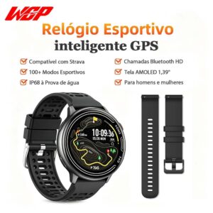 GPS Smartwatch Relógio masculino feminino Universal Wgp 1.39”AMOLED