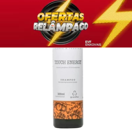 GRandha Shampoo Touch Energy 300ml Energizante para Aliviar Tensão e