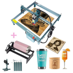 Gravadora Impressora Laser Cnc Rolo Rotativo Corte E Gravação 40x40cm