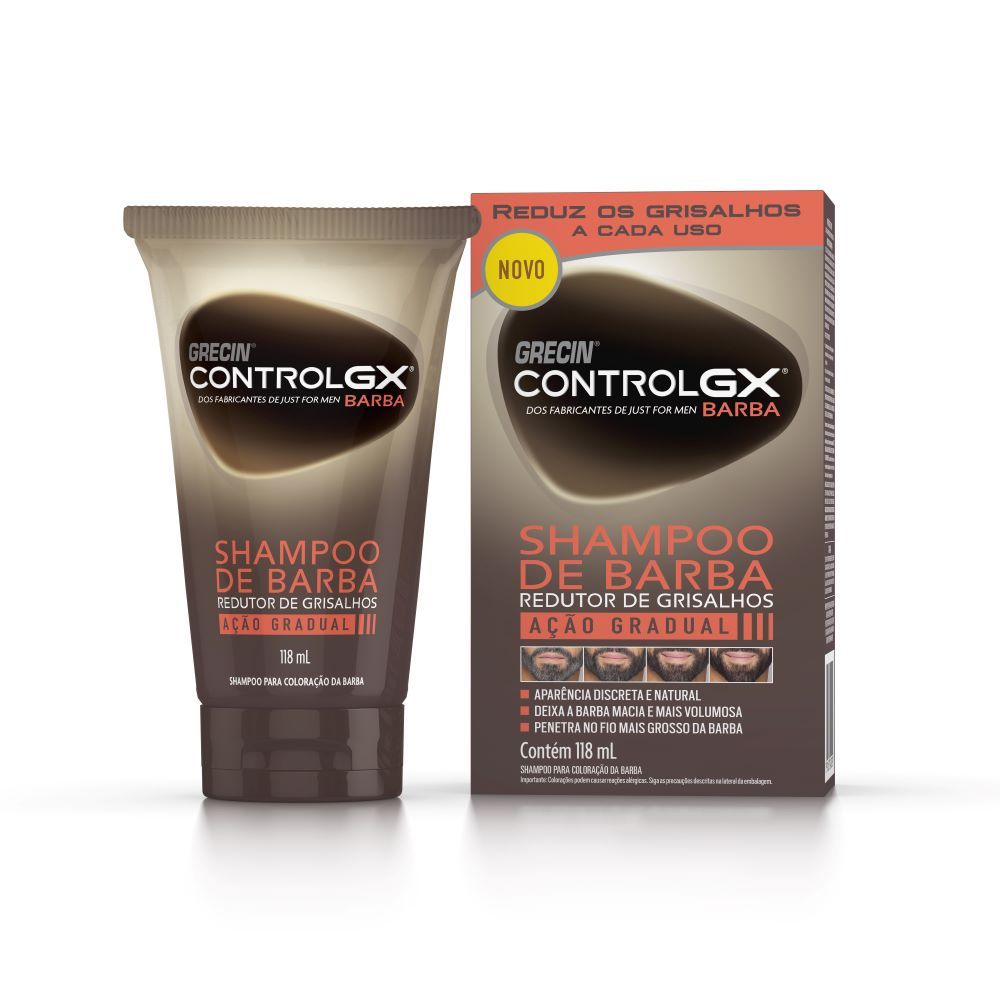 Grecin Control Gx Shampoo De Barba Redutor Grisalhos 118ml Para todos