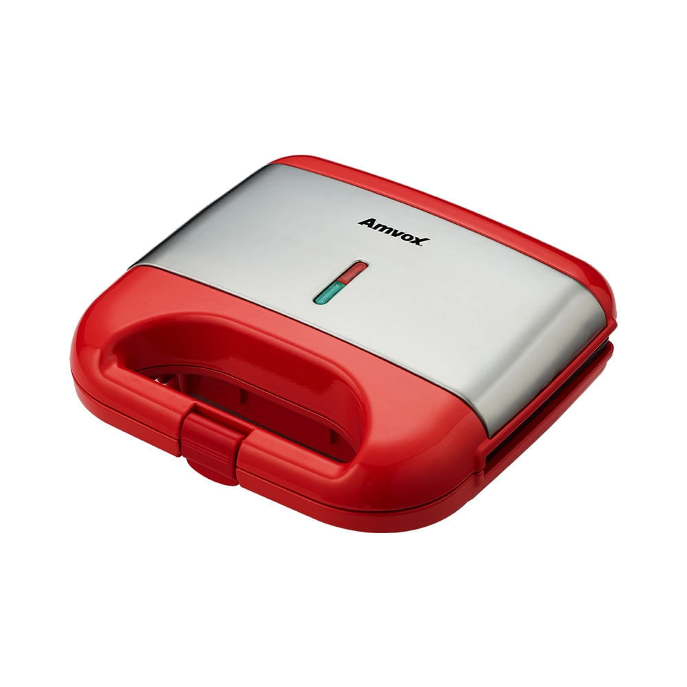 Grill e Sanduicheira Elétrica Amvox Ams 500 Red 750W 220V