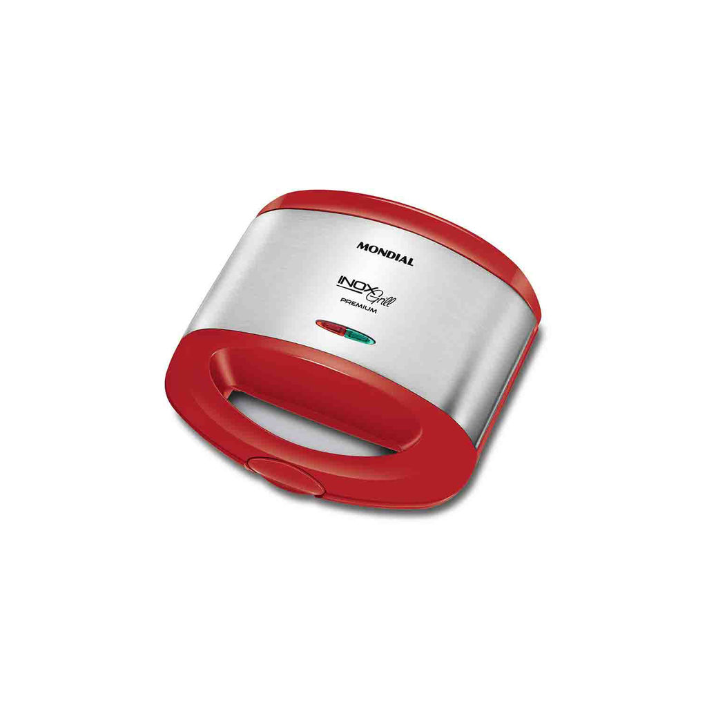 Grill e Sanduicheira Mondial Inox Red Vermelha Inox 800W 220V