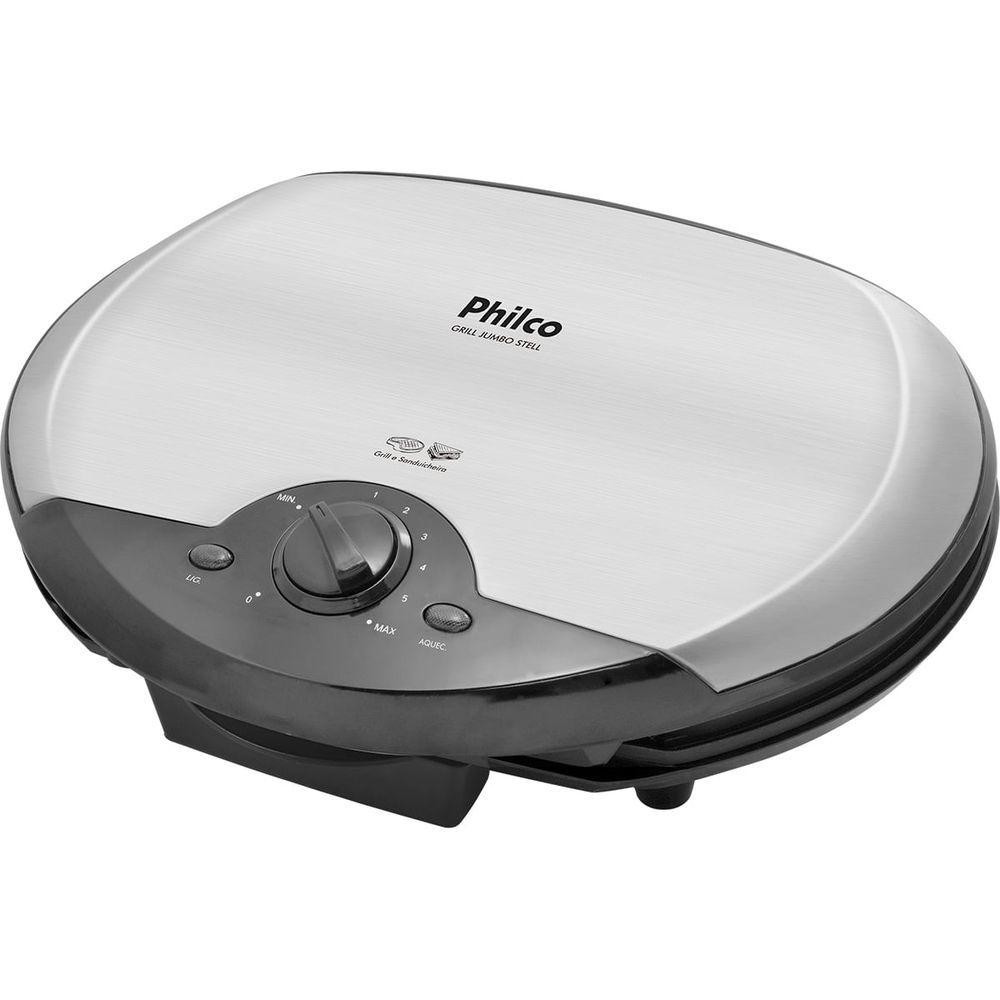 Grill E Sanduicheira Philco Jumbo Steel 1500W 110V