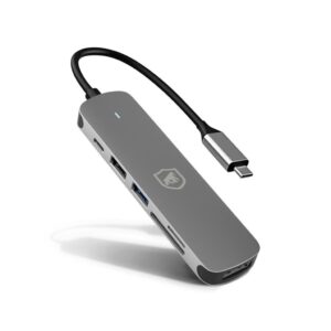 Gshield Adaptador Hub Multifuncional 6 em 1 Usb-C, Hub USB 3.0 com