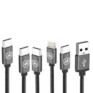 Gshield Cabo de Dados e Carregamento Rápido P iPhone e Android