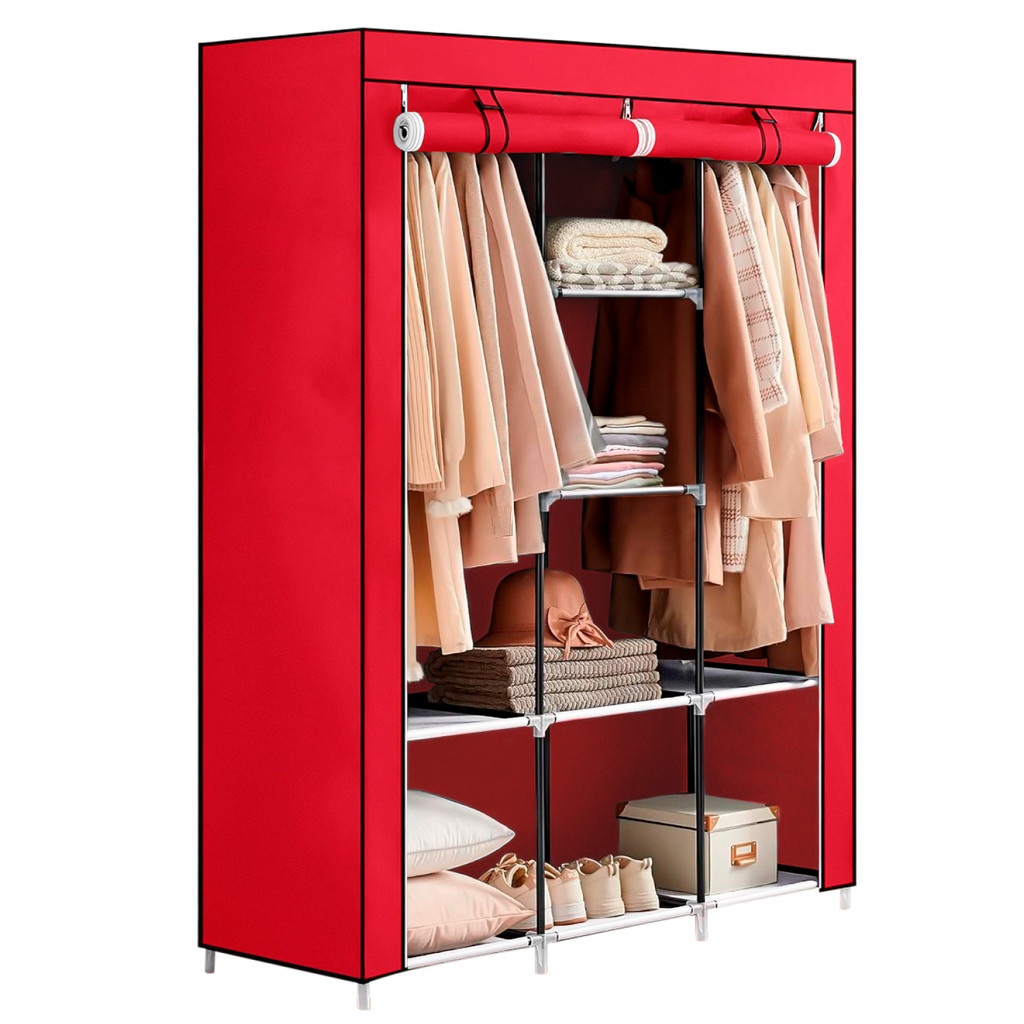 Guarda Roupa Armário Organizador Prateleira Cabideiro Roupas — Móveis