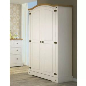 Guarda-Roupa Infantil 2 Portas Smile Yescasa Branco Creme Carvalho
