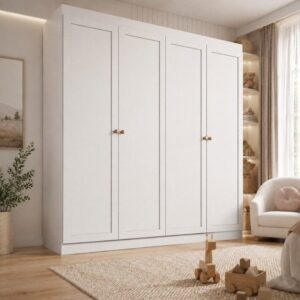 Guarda-Roupa Infantil Americano 4 Portas 2 Gavetas Alecrim Yescasa