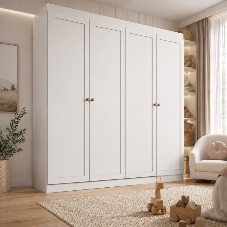 Guarda-Roupa Infantil Americano 4 Portas 2 Gavetas Alecrim Yescasa