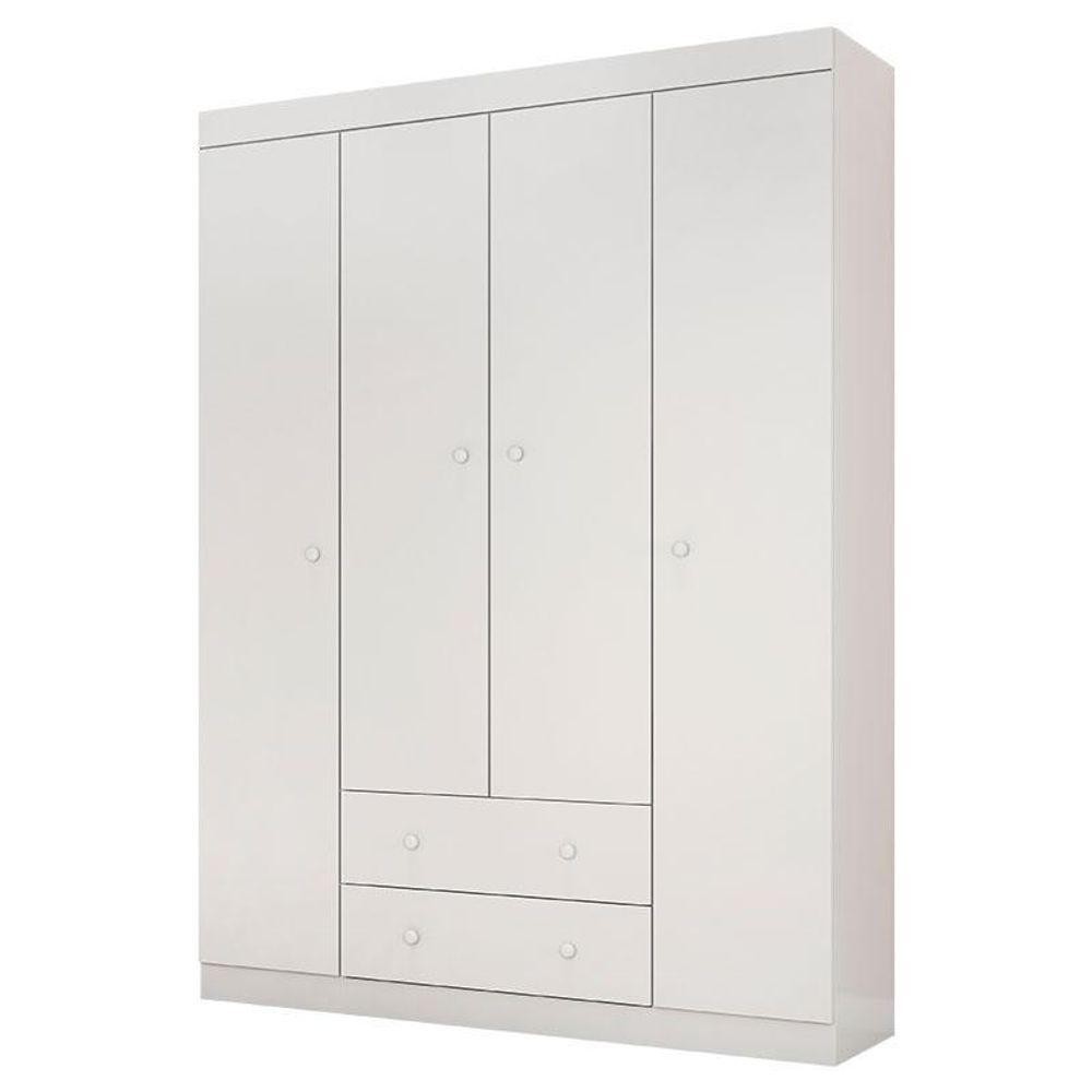 Guarda Roupa Infantil Helena cor presente Branco Brilho Phoenix