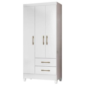 Guarda Roupa Infantil Lima 3 Portas Branco Flex Moval
