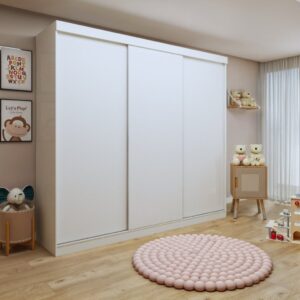 Guarda Roupa Infantil Premium Thalia 205,9cm 3 Portas 4 Gavetas