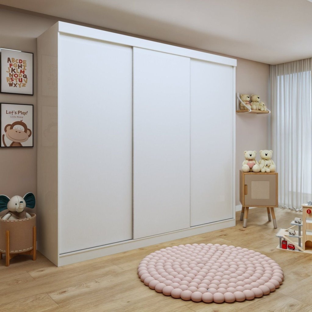Guarda Roupa Infantil Premium Thalia 205,9cm 3 Portas 4 Gavetas