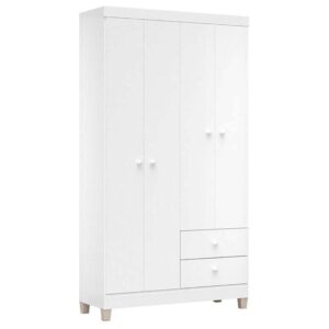 Guarda Roupa Infantil Ternura Baby 4 Portas Branco Flex Incorplac