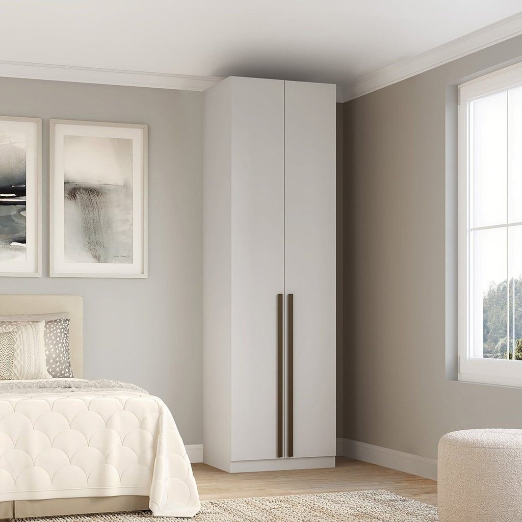 Guarda-roupa Modulado 2 Portas com Prateleiras 3 Gavetas e Cabideiros