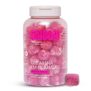 Guday Creatina Mastigável 60 Unidades Sabor Frutas Vermelhas