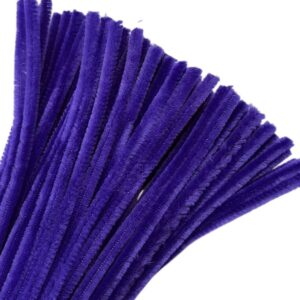Haste de Chenille 30cm Roxo 100 unidades Limpador Cachimbo, Fios