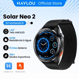 Haylou Solar Neo 2 Smartwatch Relogio Esporte Correndo Ritmo Amoled
