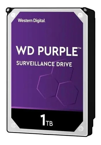 Hd De 1 Tera Sata Para Cftv Purple Western Digital Intelbras Cor Roxo — Informática