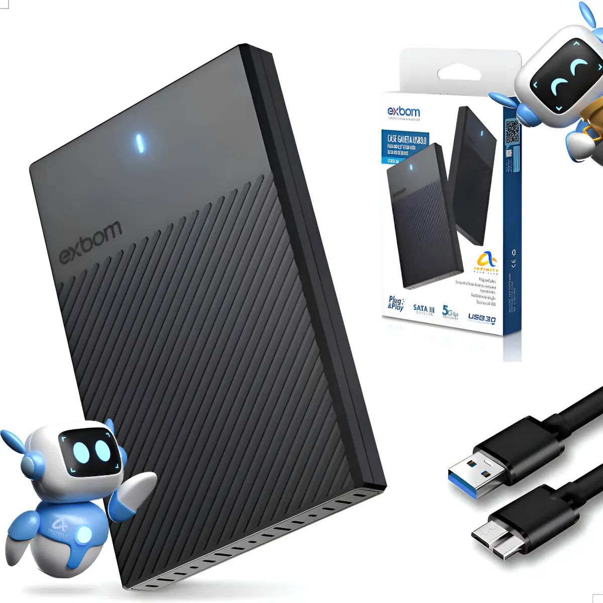 Hd Externo 500gb Portátil Usb 3.0 Para Notebook Ps4 Ps5 Xbox One E — Informática
