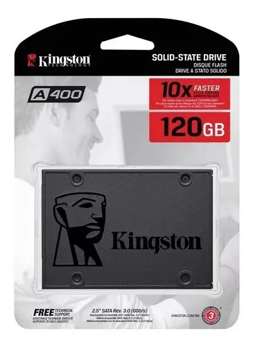 Hd Ssd Kingston 120gb Sata 3 Sa400s37 120g C Nota Nf-e Cor Preto — Informática