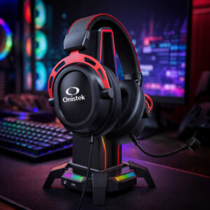 Headset Gamer com Microfone USB e Tipo C para Celular PC Notebook com