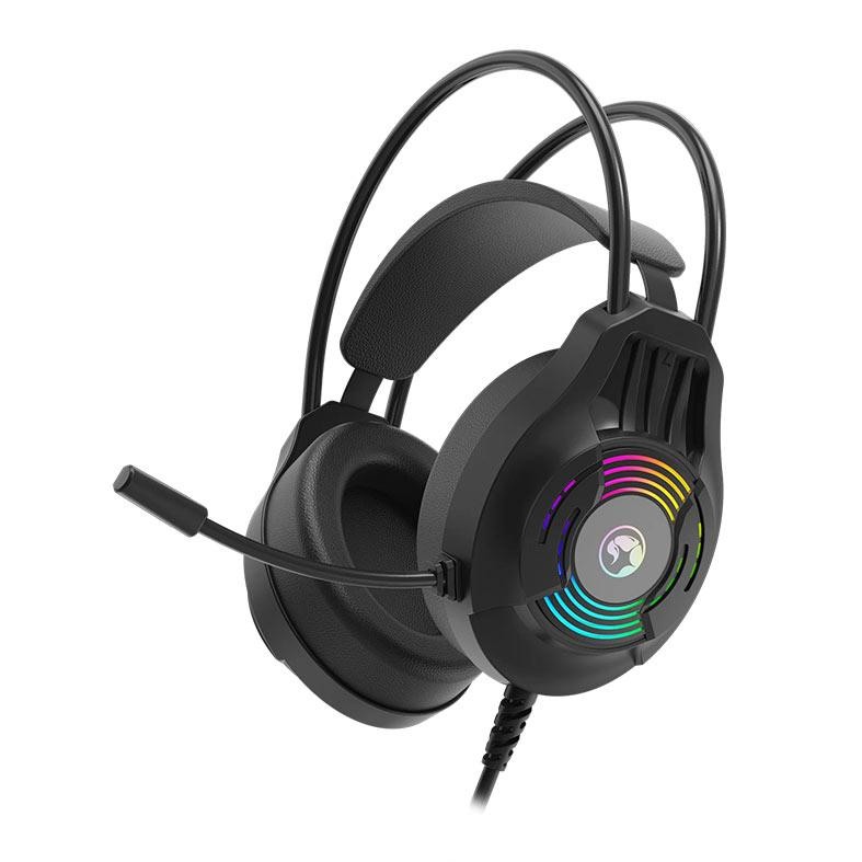 Headset Gamer Marvo H8326, RGB, Drivers 40mm, Preto — Games