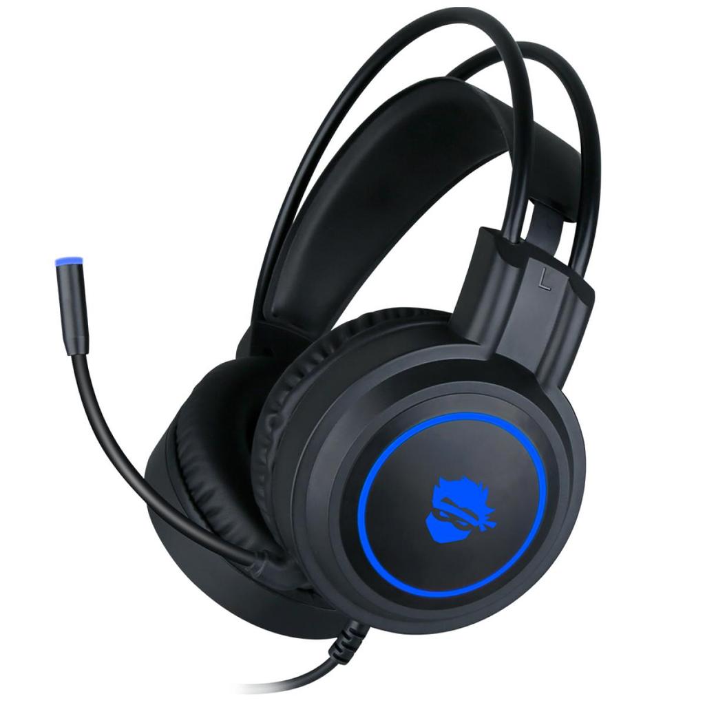 Headset Gamer Ninja Shadow, 3.5mm USB, PC, Rainbow, Drivers 50mm