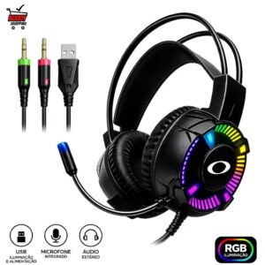 Headset Gamer Onistek RGB com Fio 40mm Microfone USB e P2 para PC em oferta — Shopee, 74% de desconto Headset Gamer Onistek RGB com Fio 40mm Microfone USB e P2 para PC em oferta — Shopee, 74% de desconto