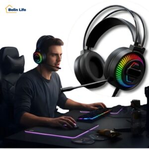 Headset Gamer Pro Rgb Fone Com Fio Microfone