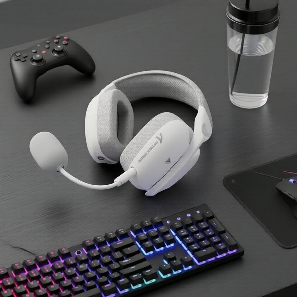 Headset Gamer Sem Fio Attack Shark L80PRO 3 Modos 20ms de Latência