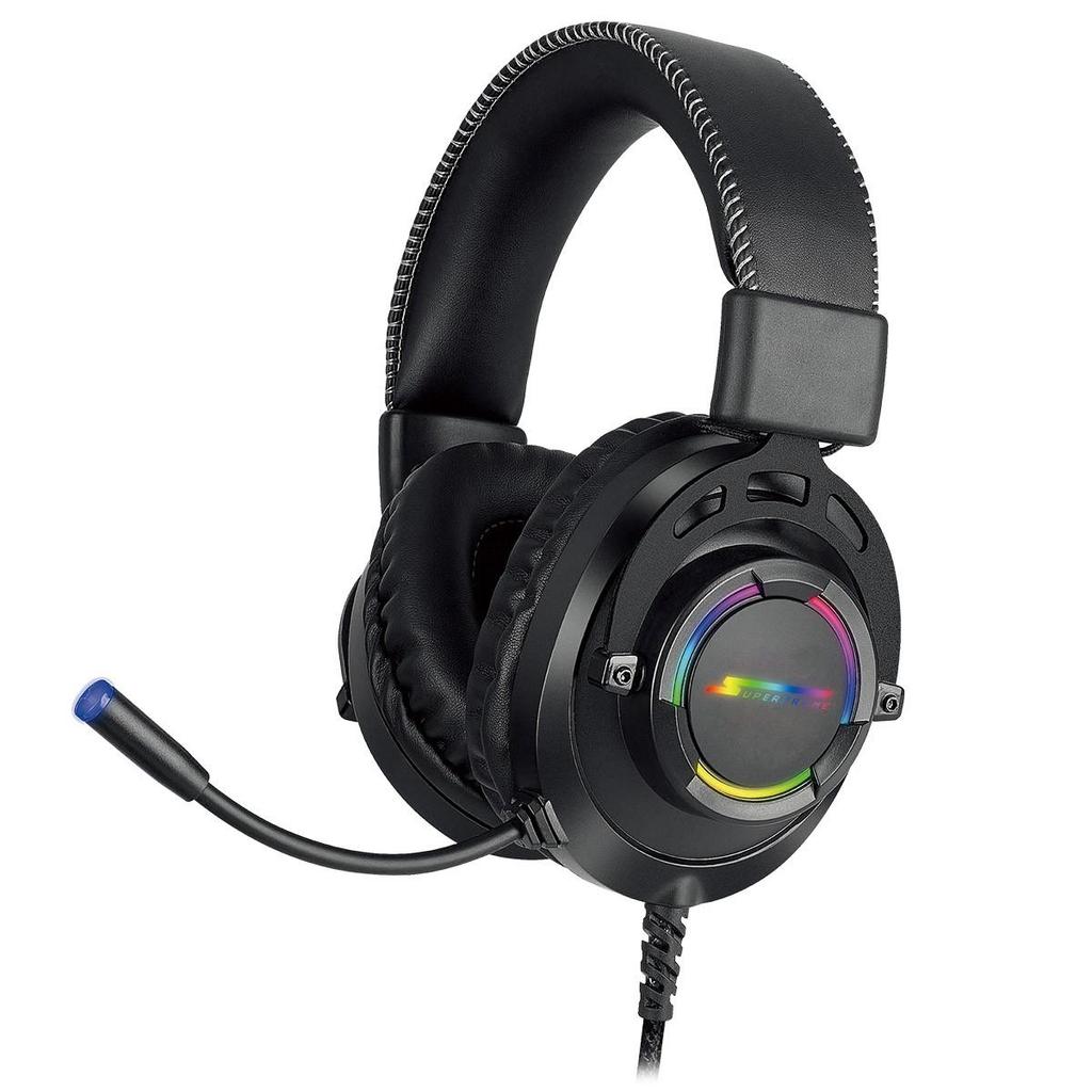 Headset Gamer SuperFrame Aura, 7.1 Surround, RGB, USB, Black