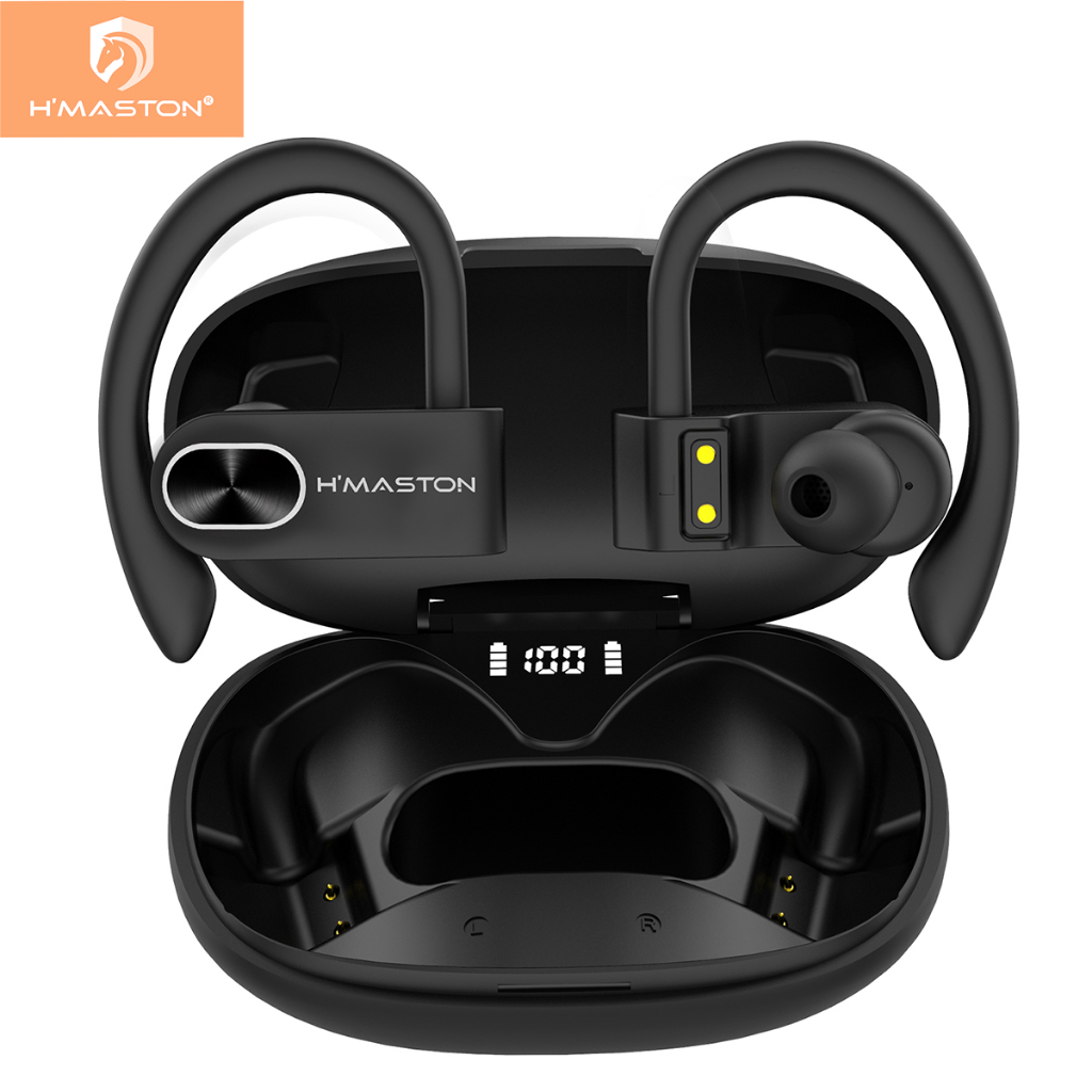 H'maston RS-52 Bluetooth 5.3 Fone De Ouvido Sem Fio Esportivo De — Áudio e Fones