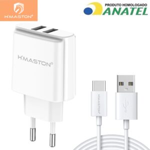 H’maston Y50 Fonte Carregador Turbo 4.1A Original 2 Usb 1Metro 20W