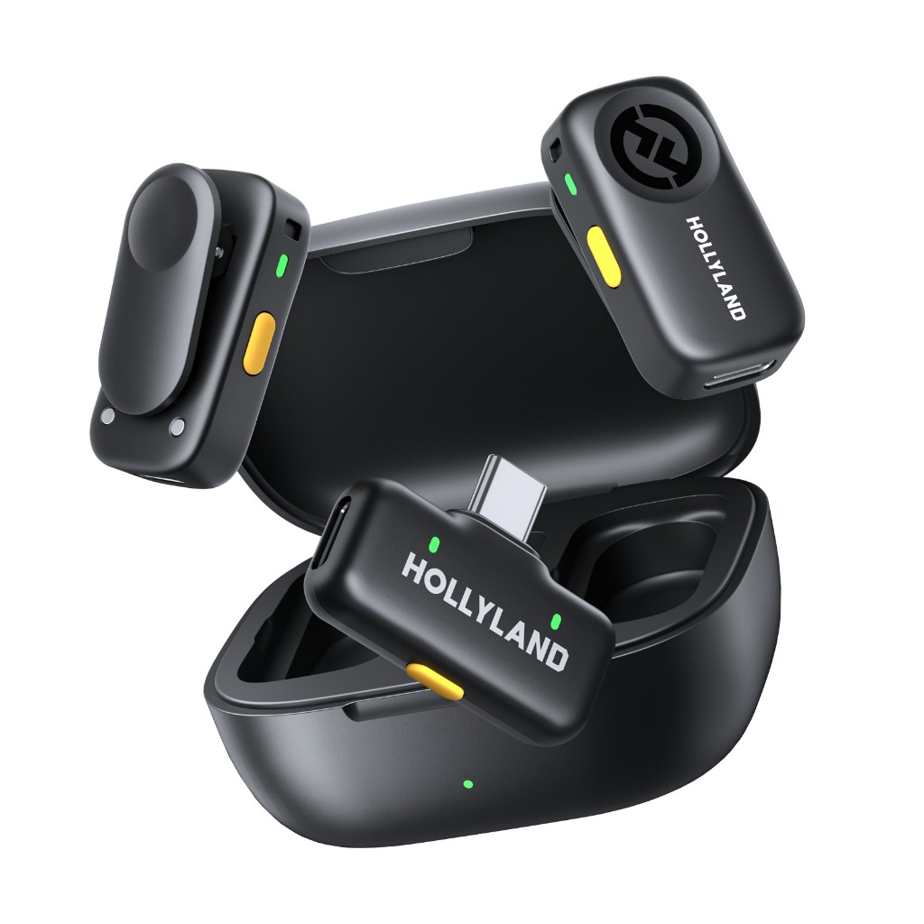 Hollyland Lark A2 Tipo C Microfone Lapela 2 Transmissores 1 Receptor — Áudio e Fones