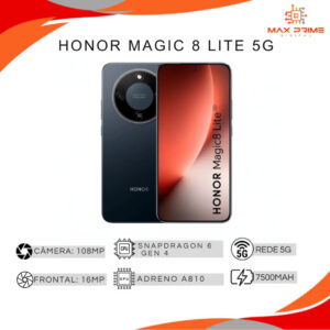 Honor Magic 8 Lite 5G, Versão Global 512GB e 8GB RAM, Processador