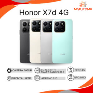 Honor X7d 4G, Versão Global, Processador Qualcomm Snapdragon 685