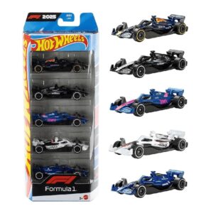 Hot Wheels Fórmula 1 2025 Pacote com 5 Carros Mattel